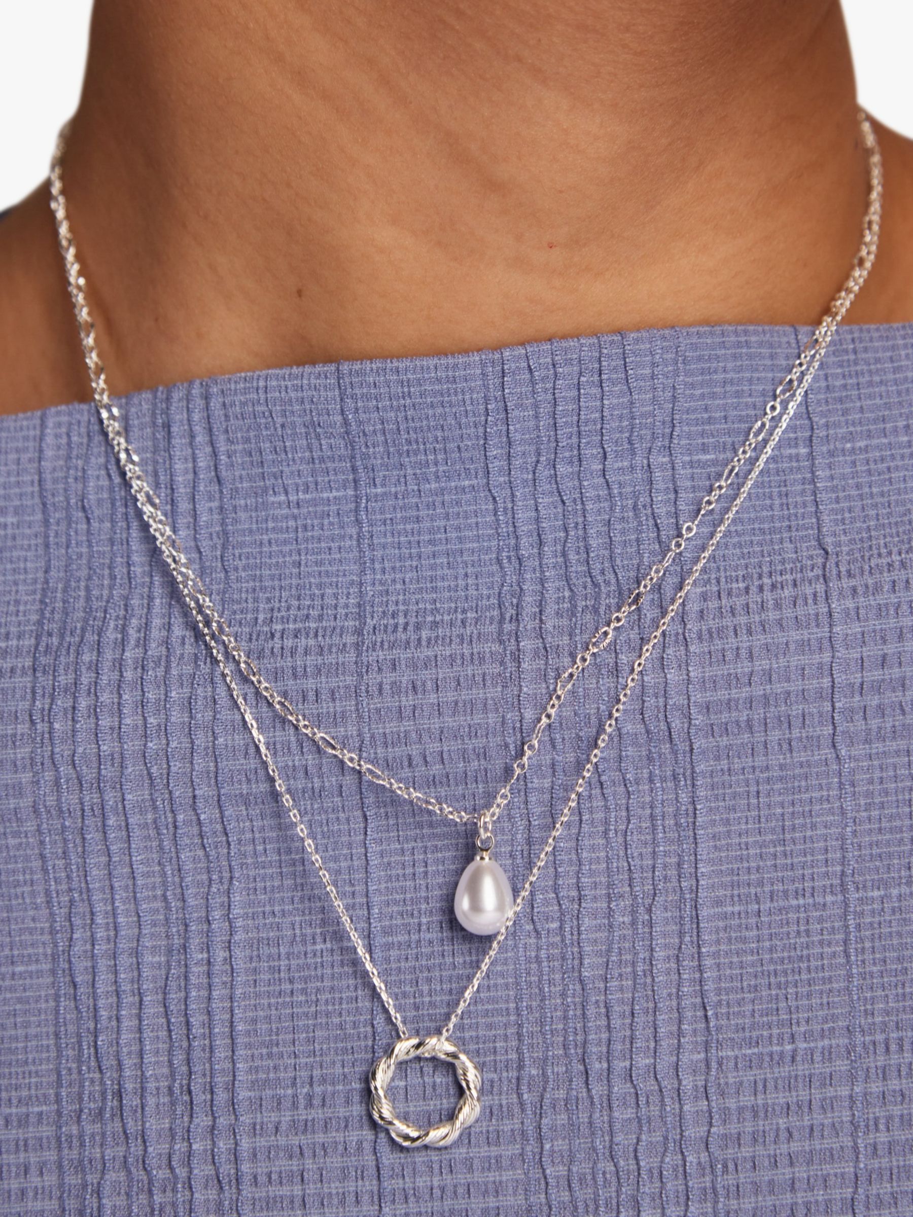Buy Orelia Dainty Peardrop Pearl Pendant Necklace Online at johnlewis.com