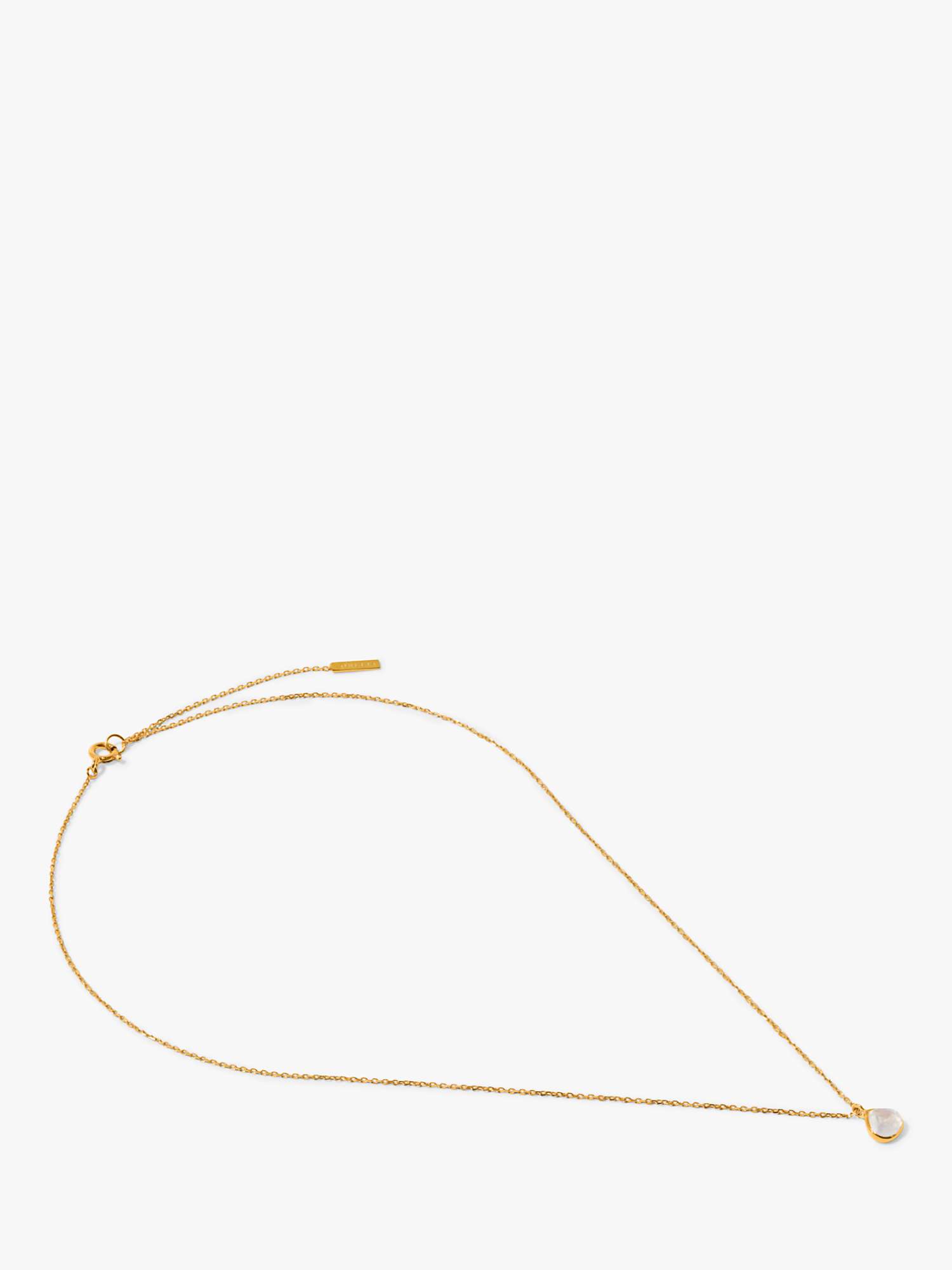 Buy Orelia Luxe Semi Precious Moonstone Charm Necklace, Gold Online at johnlewis.com