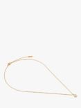 Orelia Luxe Semi Precious Moonstone Charm Necklace, Gold