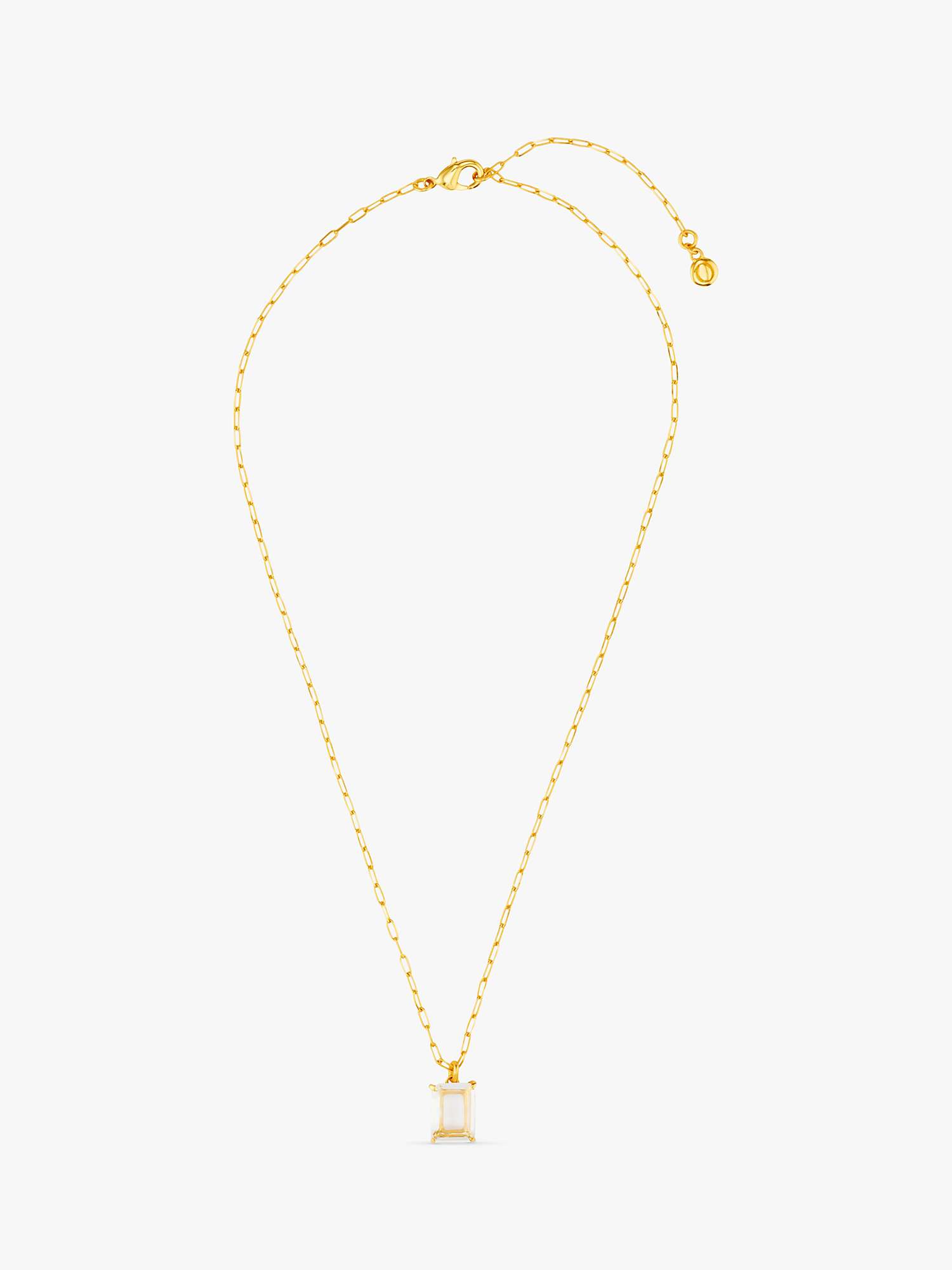 Buy Orelia Crystal Quartz Claw Set Pendant Necklace, Gold Online at johnlewis.com