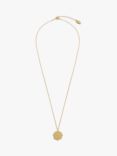 Orelia Coin Medallion Pendant Necklace, Gold