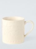 John Lewis Star Debossed Stoneware Mug, 350ml, White