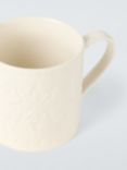 John Lewis Star Debossed Stoneware Mug, 350ml, White