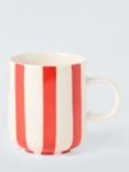 John Lewis Hand Painted Striped Stoneware Mug, 285ml