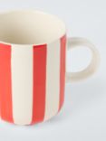 John Lewis Hand Painted Striped Stoneware Mug, 285ml