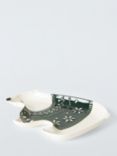 John Lewis Polar Bear Stoneware Plate, 24cm, White/Green