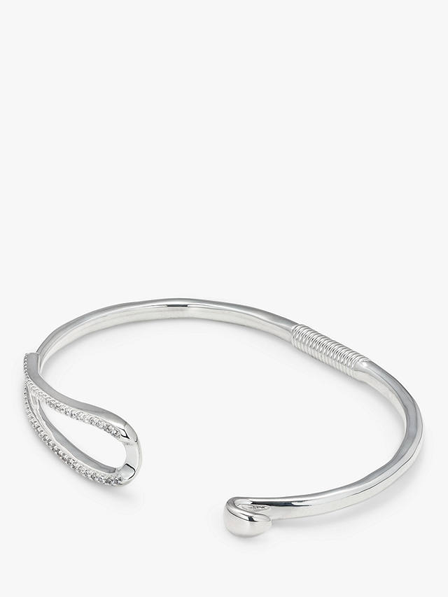 UNOde50 Prosperity Topaz Link Shaped Spring Bracelet, Silver