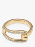 UNOde50 Prosperity Topaz Link Design Ring, Gold