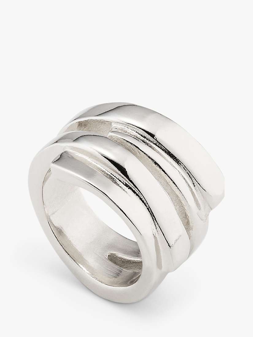 Buy UNOde50 Maratua Island Chunky Wrap Effect Ring, Silver Online at johnlewis.com