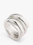 UNOde50 Maratua Island Chunky Wrap Effect Ring, Silver