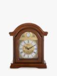 Acctim Redbridge Roman Numeral Analogue Wood Mantel Clock, Natural/Brass Effect