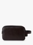 Mulberry Smooth Leather Double Zip Wash Case, Dark Chocolate