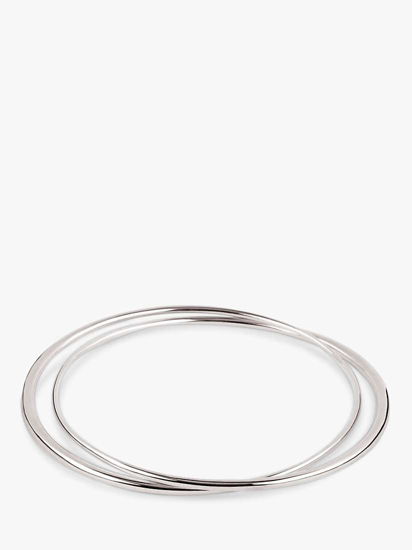 Buy Dinny Hall Signature Interlocked Double Bangle, Silver Online at johnlewis.com