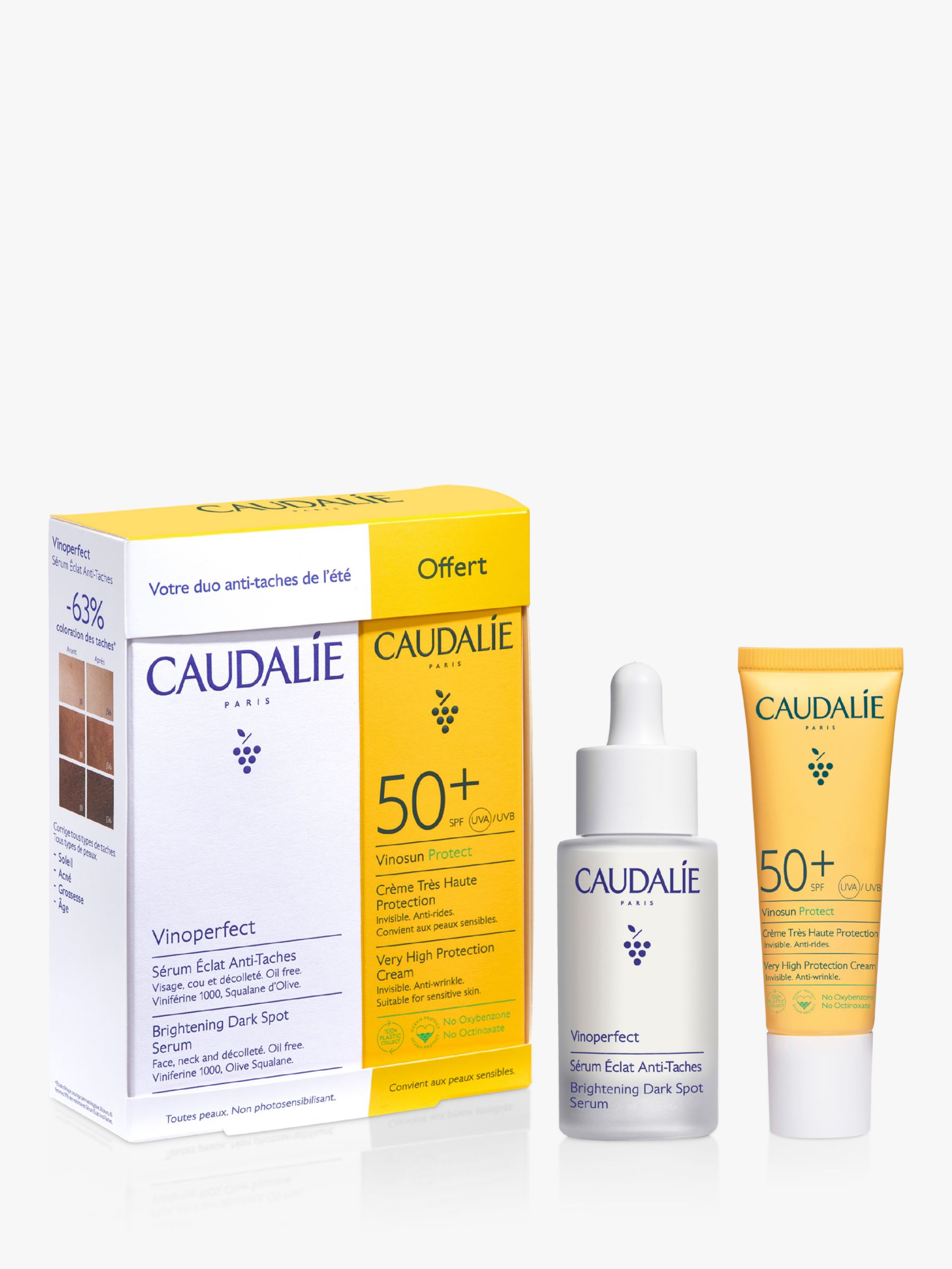 Caudalie Vinoperfect Serum and Suncare Skincare Gift Set