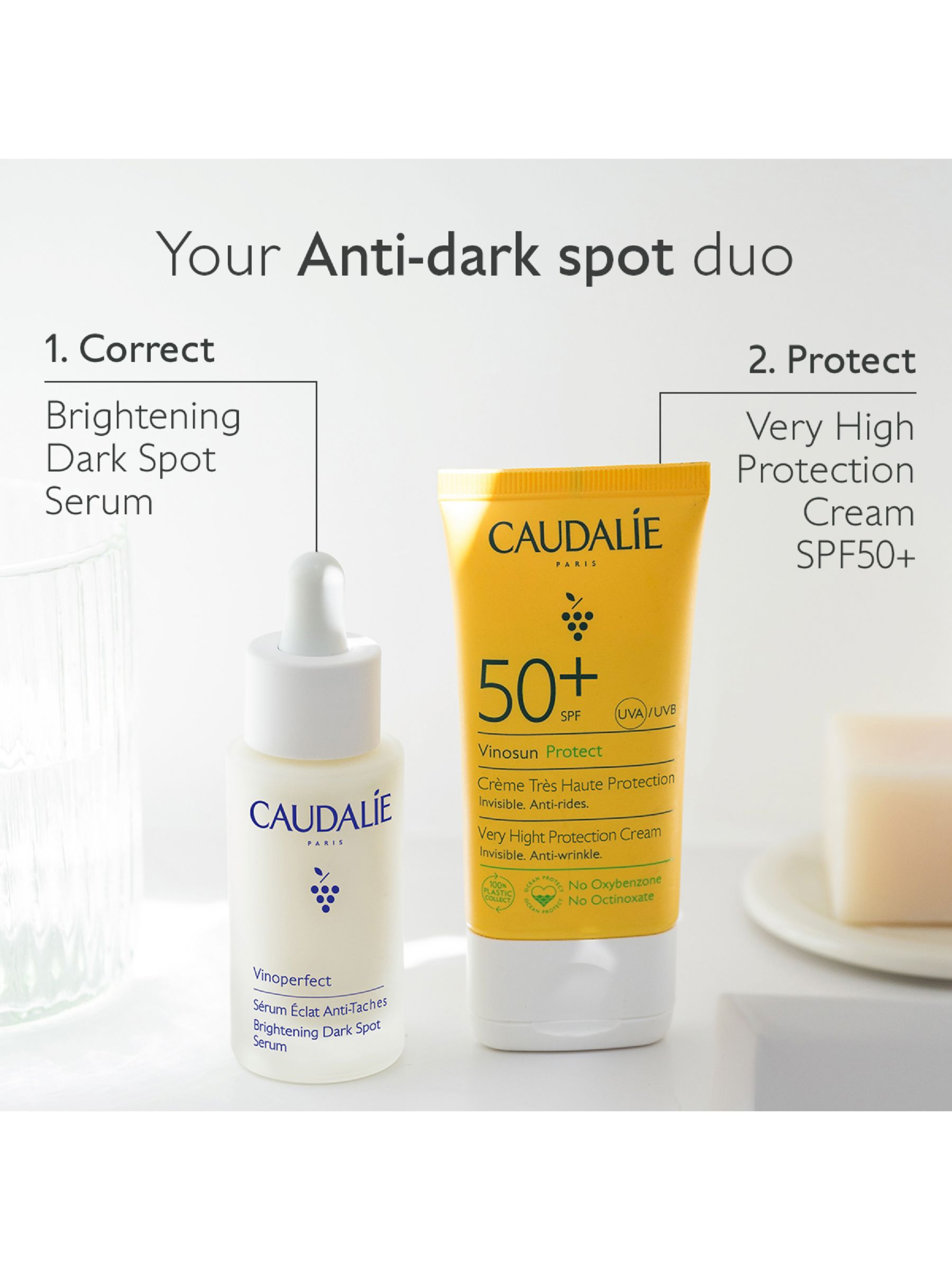 Caudalie Vinoperfect Serum and Suncare Skincare Gift Set