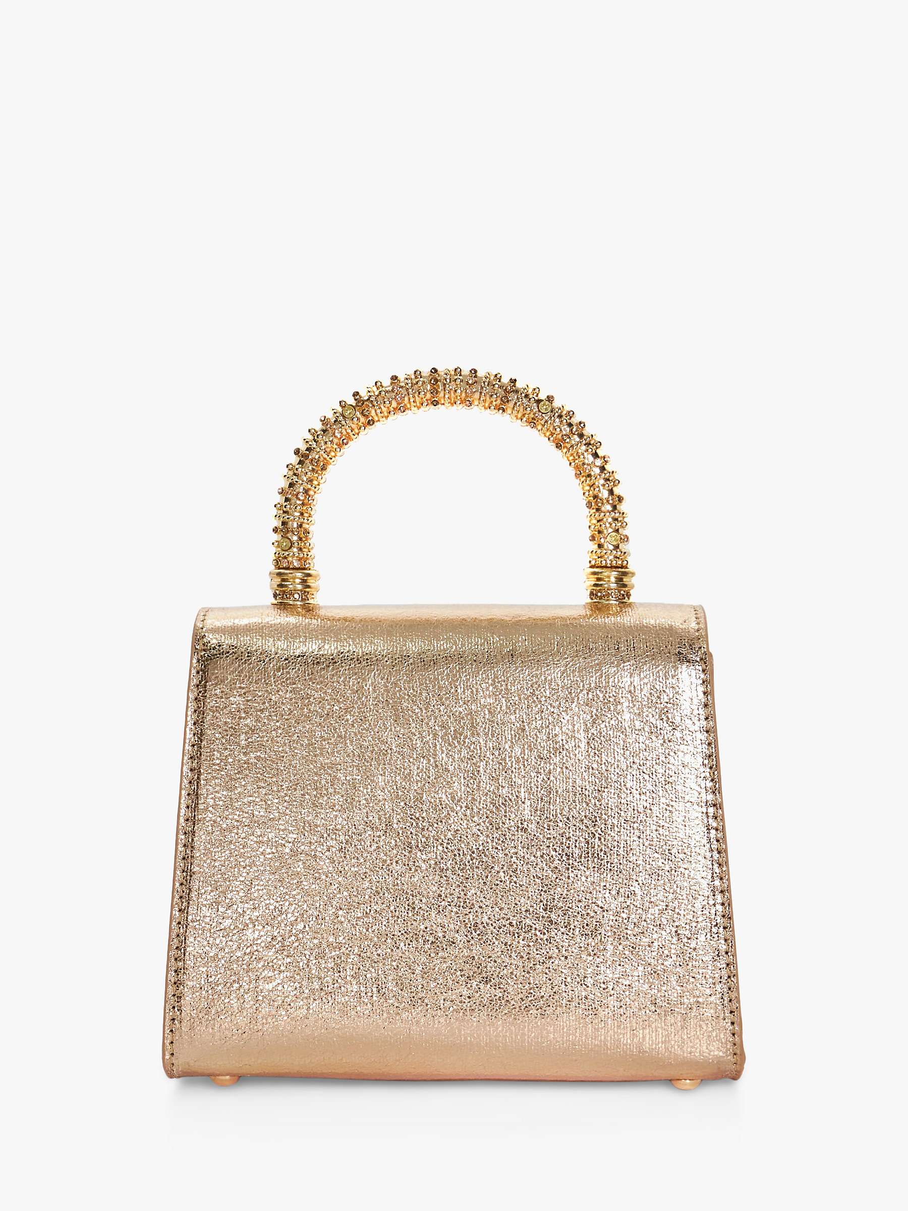 Buy Dune Bolenna Embellished Top Handle Clutch Bag, Rose Gold Online at johnlewis.com