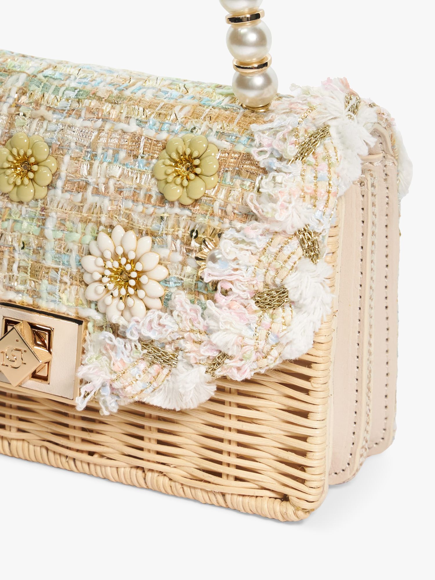 Buy Dune Blooms Floral Fabric Handbag, Pastel/Multi Online at johnlewis.com