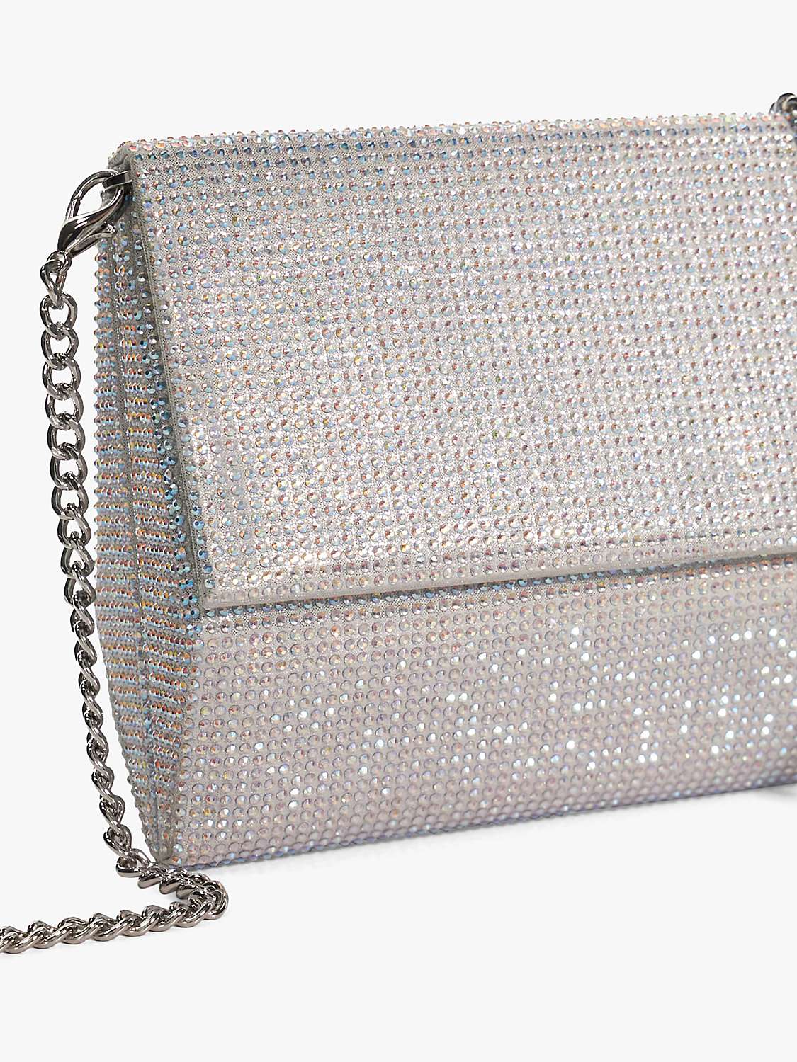 Buy Dune Esmes Diamante Clutch Bag, Silver Online at johnlewis.com