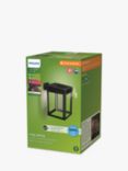 Philips Camill Solar Powered Outdoor Wall Light, Black