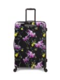 Ted Baker Citrus Bloom 4-Wheel Large Suitcase, Black/Multi