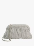 Dune Elegent Embellished Clutch Bag, Silver