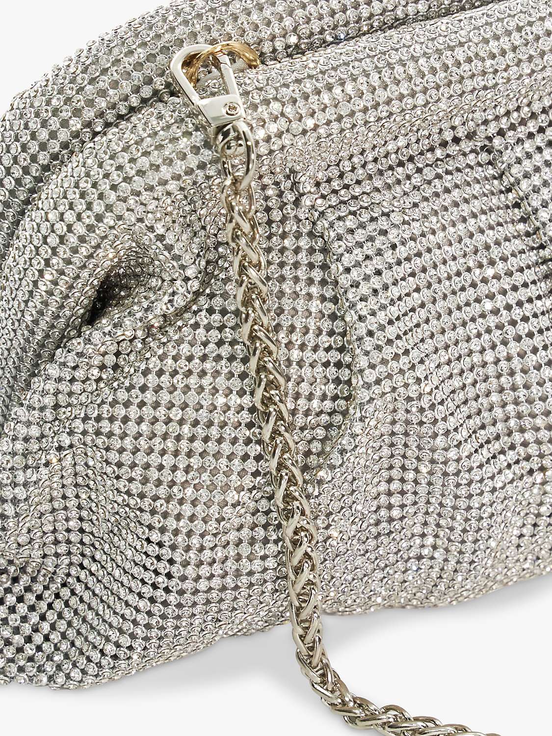 Buy Dune Elegent Embellished Clutch Bag, Silver Online at johnlewis.com