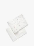 Purebaby Essentials Organic Cotton Muslin Wrap Set, Pack of 2, Vanilla Blossom