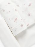 Purebaby Essentials Organic Cotton Muslin Wrap Set, Pack of 2, Vanilla Blossom