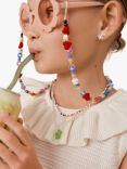 Stych Kids' Two Row Beaded Flower Necklace, Multi