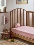 Piglet in Bed Kids Gingham Cotton Fitted Baby Sheet