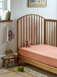 Piglet in Bed Kids' Spring Sprig Floral Cotton Infant Fitted Sheet, Apricot