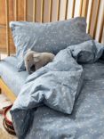 Piglet in Bed Kids' Floral Cotton Duvet Cover & Pillowcase Set, Iris