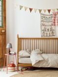 Piglet in Bed Kids' Spring Sprig Floral Cotton Infant Fitted Sheet, Cream Spring Sprig
