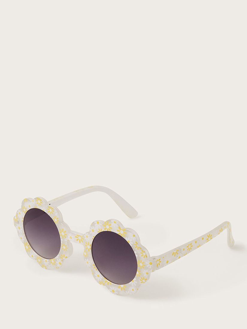 Monsoon Baby Daisy Sunglasses, Lemon