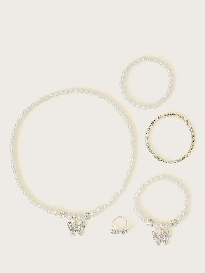 Buy Monsoon Kids' Jewel Butterfly Bridesmaid Jewellery Set, Multi Online at johnlewis.com