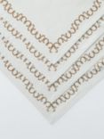 John Lewis Gold Border Cotton Napkin, Set of 4