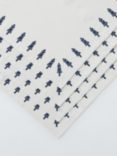 John Lewis Christmas Tree Border Cotton Napkin, Set of 4, Blue