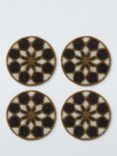 John Lewis Beaded Coasters, Set of 4, Black/Gold