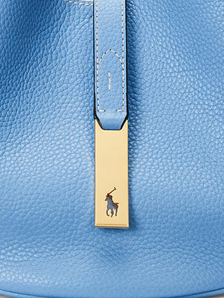 Polo Ralph Lauren ID Small Leather Shoulder Bag, Azure Blue