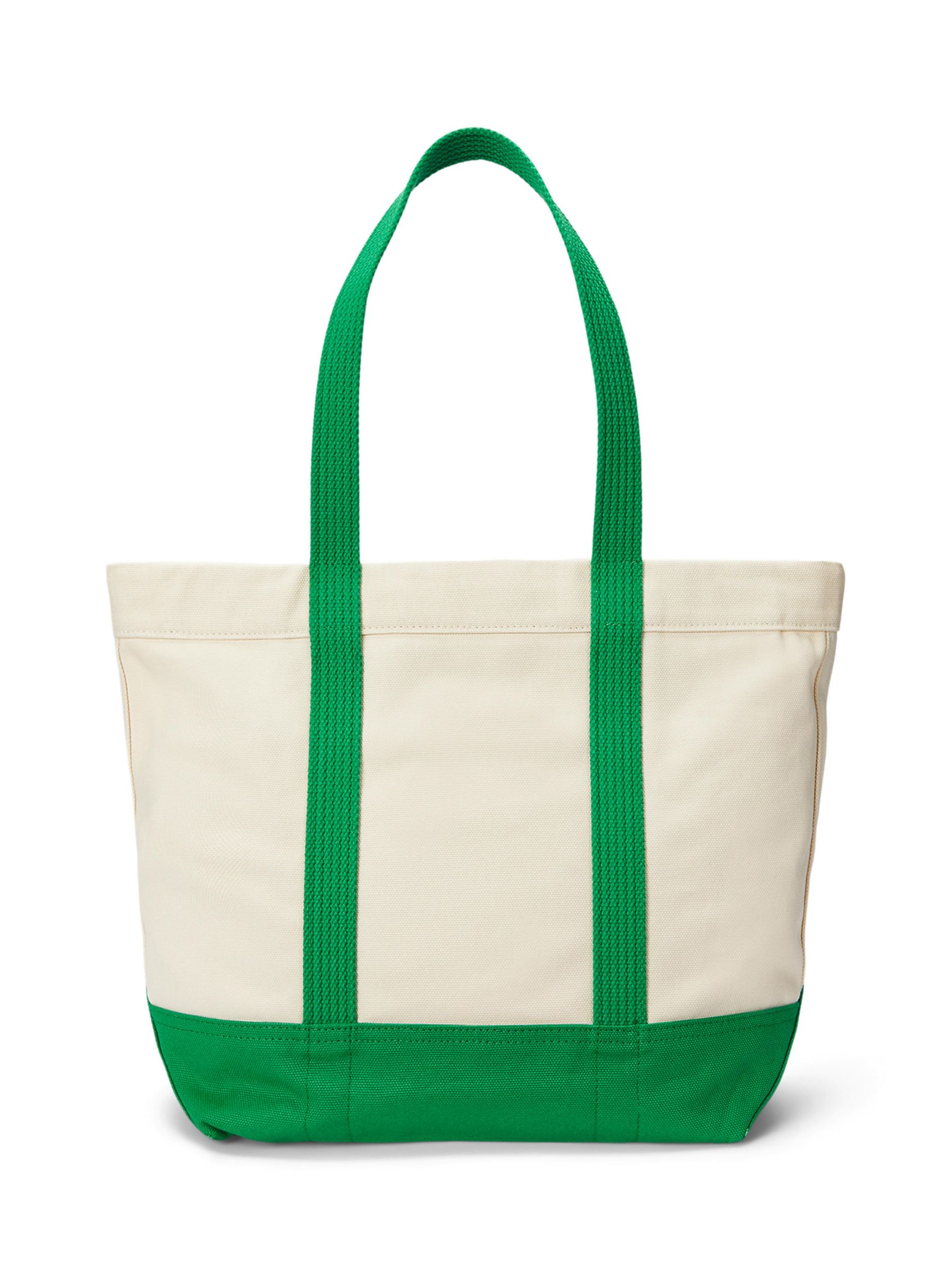 Buy Polo Ralph Lauren Bear Tote Bag, Ecru/Clover Online at johnlewis.com