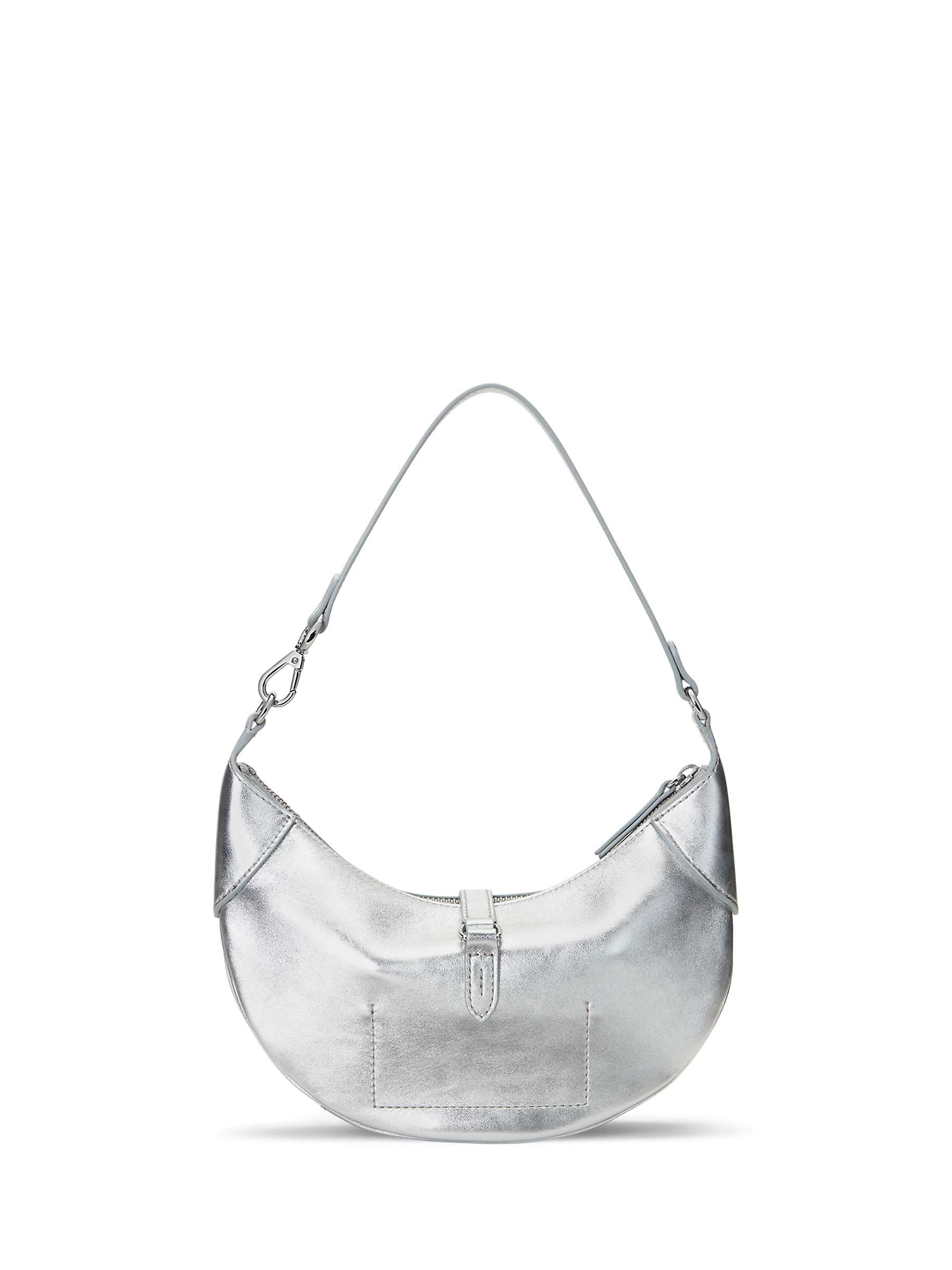 Buy Polo Ralph Lauren ID Mini Leather Shoulder Bag, Silver Online at johnlewis.com
