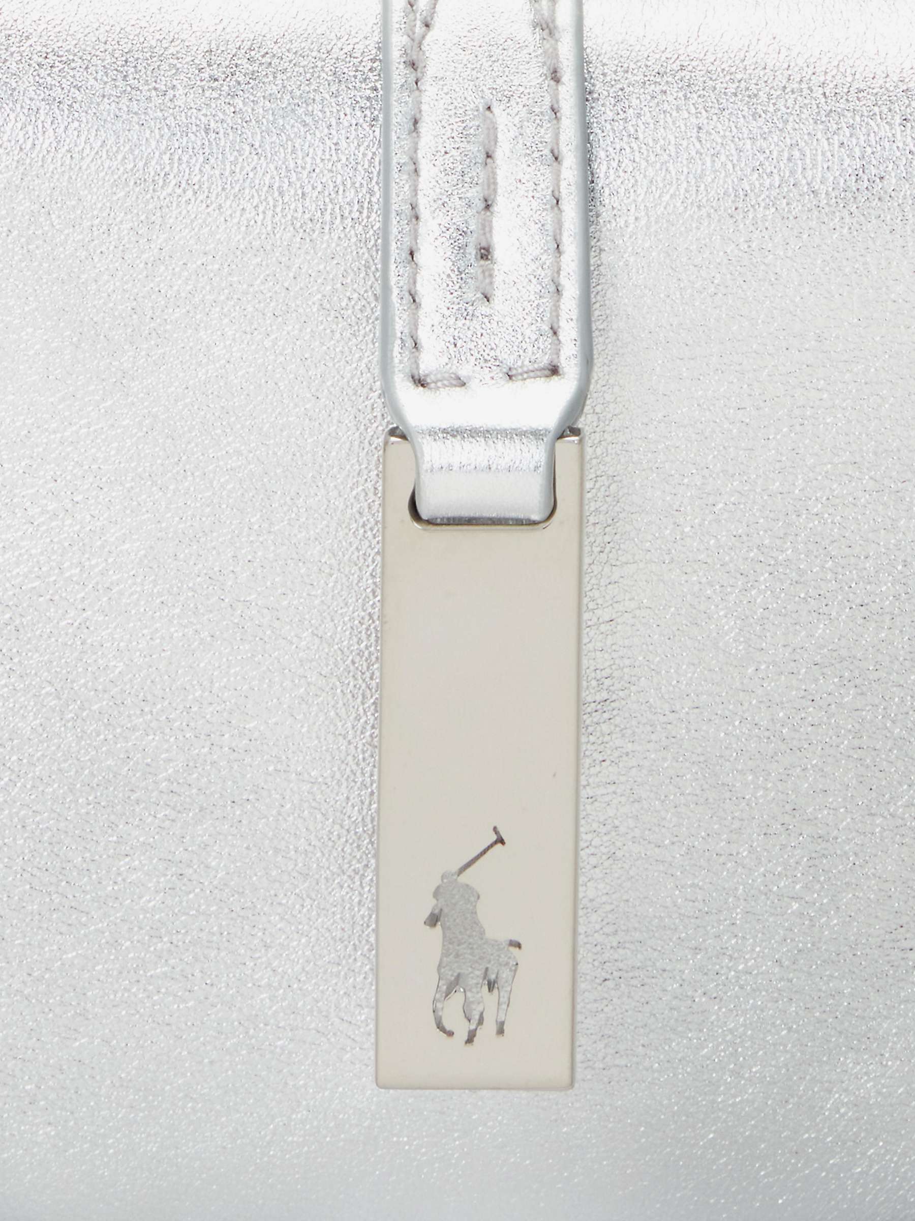 Buy Polo Ralph Lauren ID Mini Leather Shoulder Bag, Silver Online at johnlewis.com