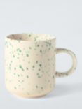 John Lewis Hand Painted Speckled Stoneware Mug, 285ml, Green