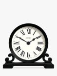 Jones Clocks Saloon Analogue Roman Numeral Mantel Clock, Black