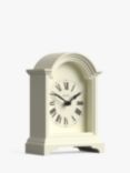 Jones Clocks Bistro Analogue Roman Numeral Mantel Clock, Linen White