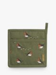 Sophie Allport Robin Print Cotton Pot Holder, Green