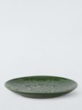 John Lewis Christmas Tree Debossed Stoneware Plate, 25cm, Green