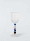 John Lewis Beaded Stem Wine Glass, Set of 2, 160ml, Blue