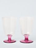 John Lewis Faceted Wine Glass, Set of 2, 260ml, Pink