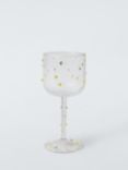 John Lewis Textured Dot Wine Glass, 275ml, Multi